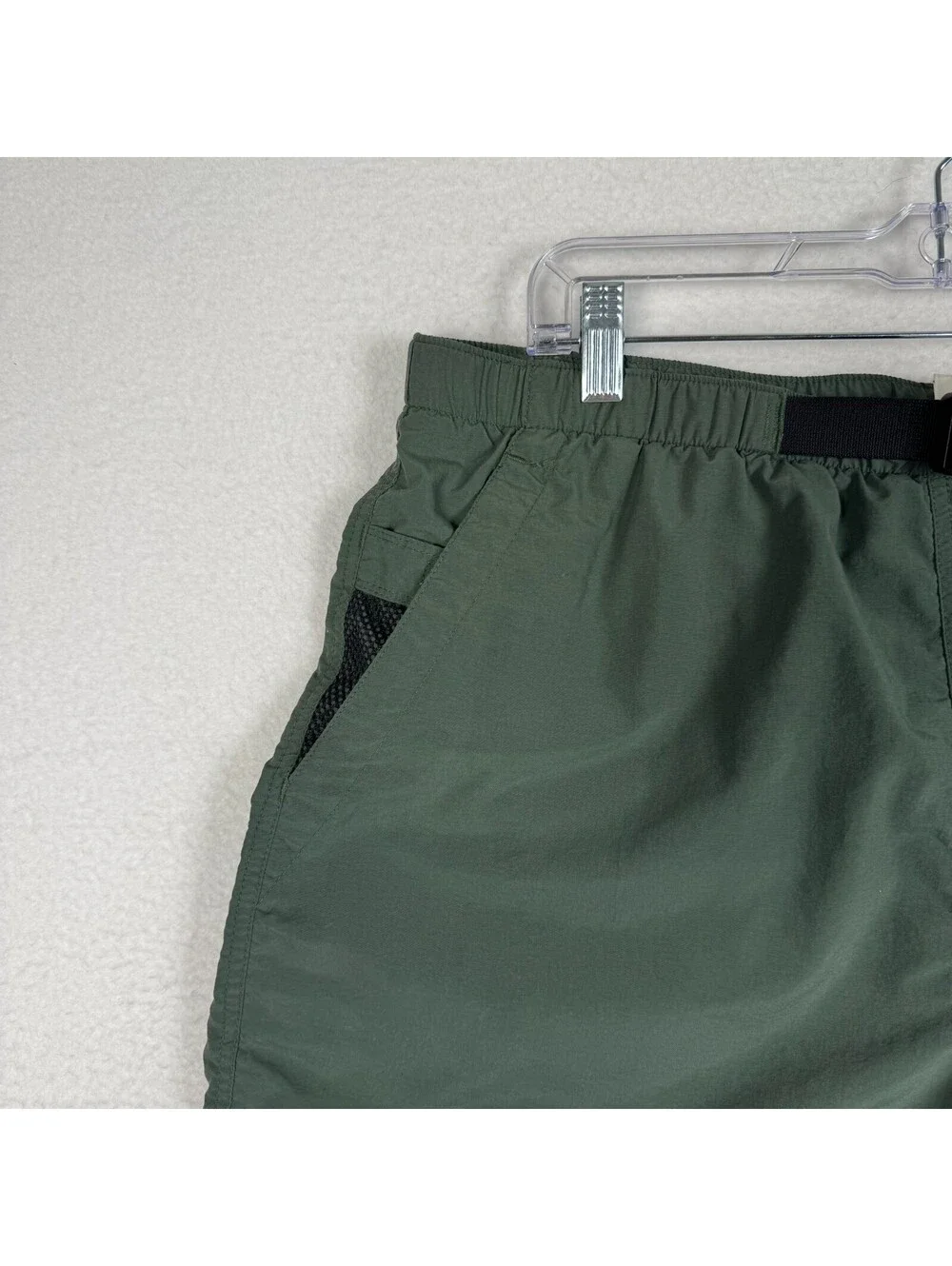 The North Face Mens XL Green Belted Class V Utility Hiking Shorts Outdoor Gorp